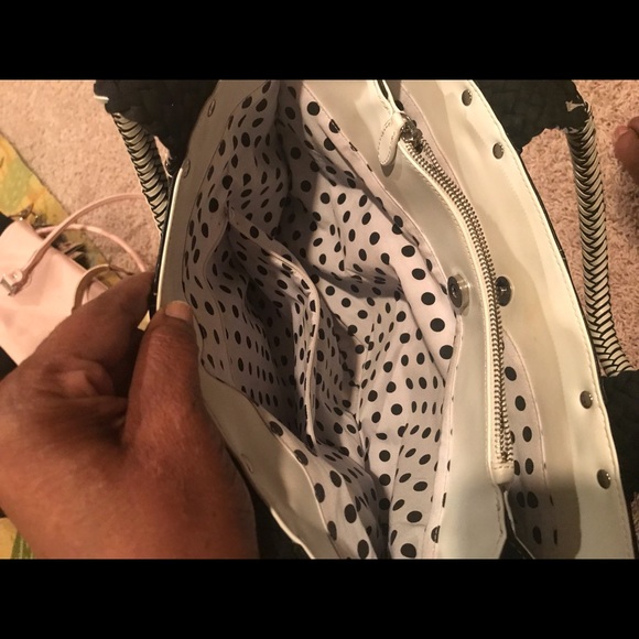 Large back leather bag with braided handles - Picture 3 of 8